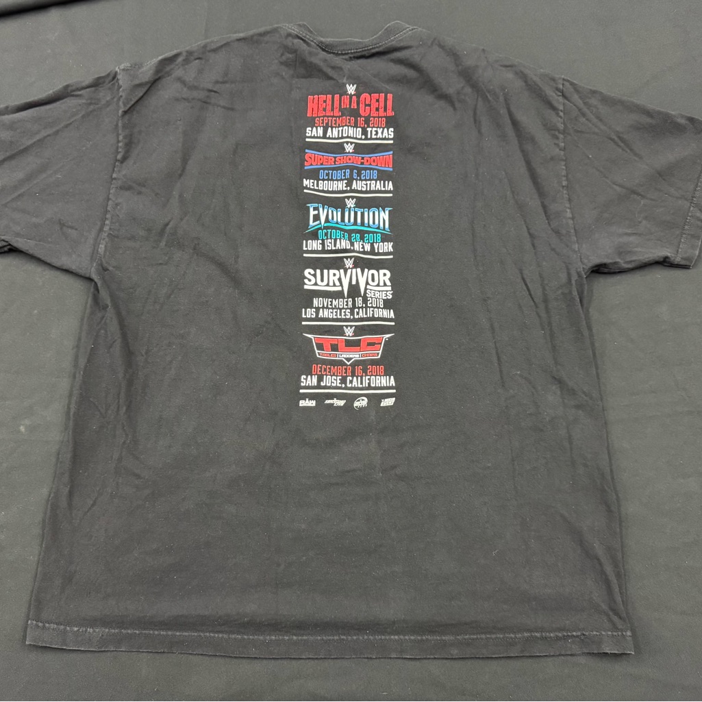 Wwe Wrestling Authentic Black TShirt Xxl